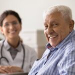 man at his first vein treatment in Bel Air MD