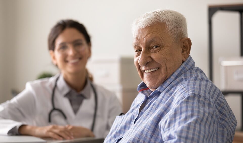 man at his first vein treatment in Bel Air MD