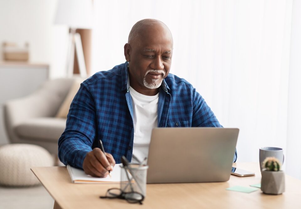 man researching VenaSeal Adhesive Vein Closure in Bel Air, Maryland