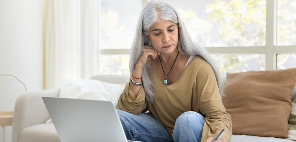 woman looking up the cost of varicose vein treatments in Bel Air MD