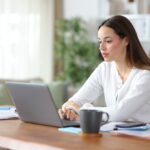 healthy and active woman researching spider veins