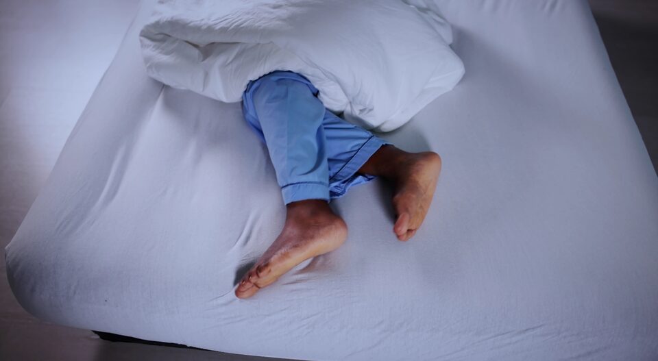 man dealing with restless legs in Bel Air MD